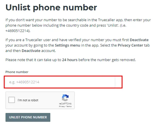 Odeberte své číslo z Truecaller