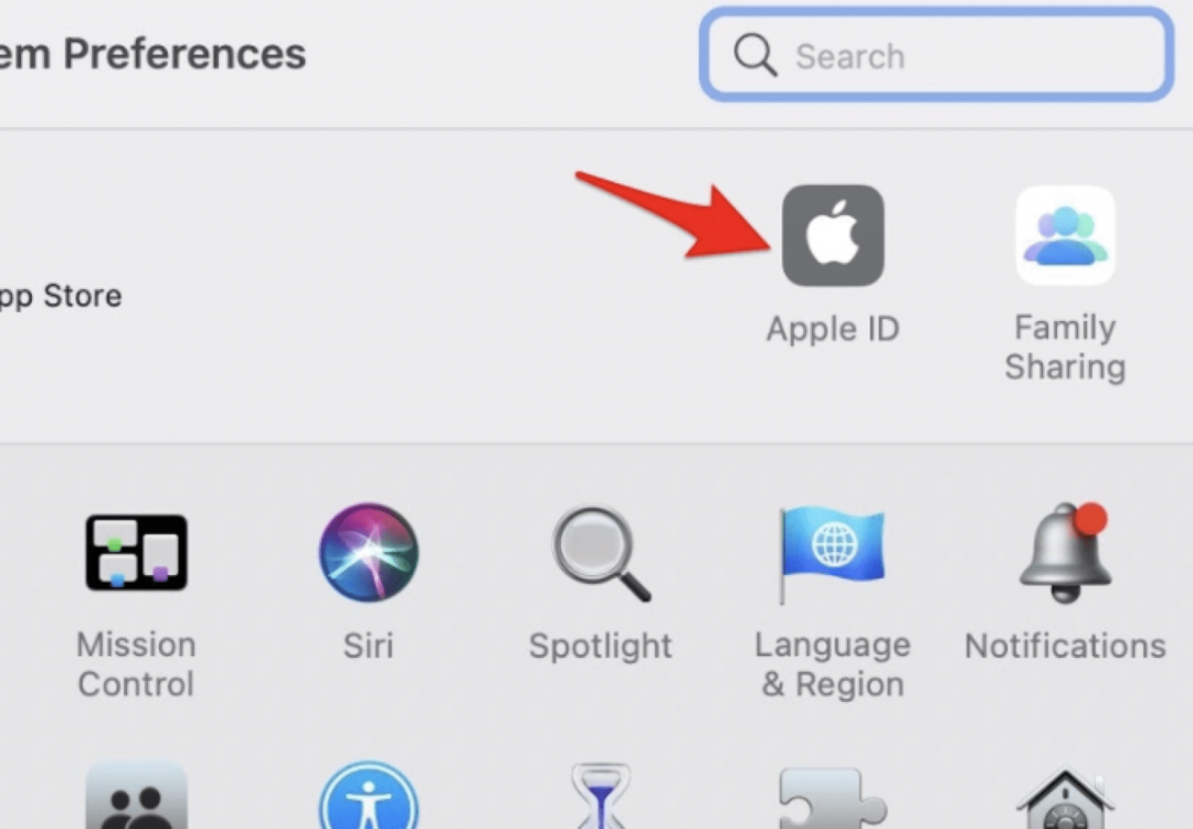 Sælg MacBook: Klik på Apple ID