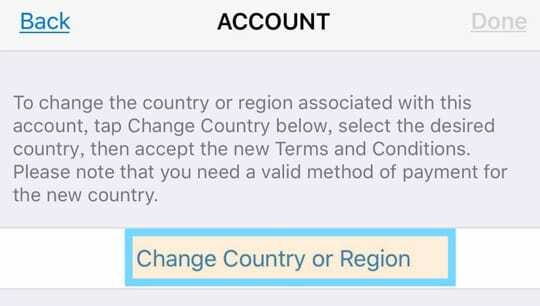 αλλάξτε χώρα ή περιοχή για το Apple ID