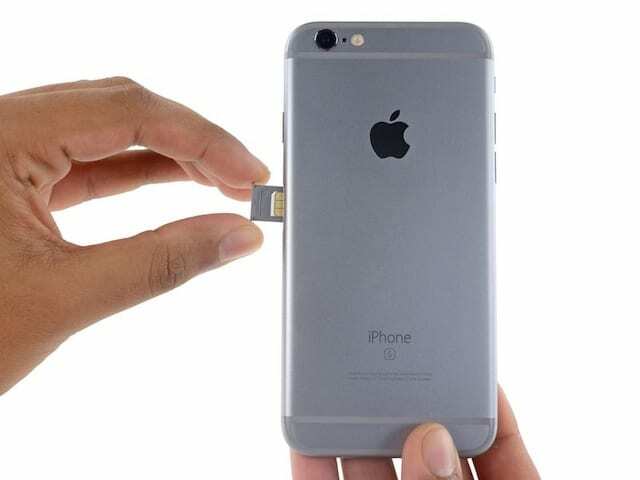 تتم إزالة درج بطاقة SIM من iPhone 6