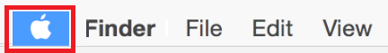 Логотип Apple в верхнем левом углу вашего Mac