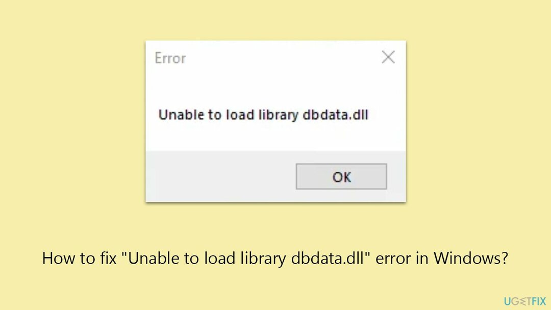 Jak opravit chybu „Nelze načíst knihovnu dbdata.dll“ ve Windows?
