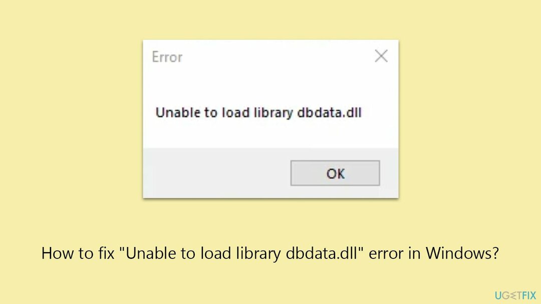 Како да поправите грешку „Није могуће учитати библиотеку дбдата.длл“ у Виндовс-у?