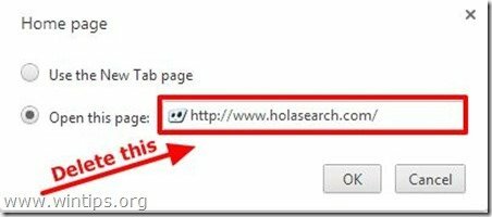 حذف-holasearch- علامة تبويب جديدة- كروم