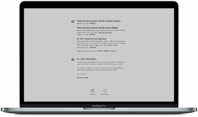 MacBook Pro exécutant Apple Diagnostics