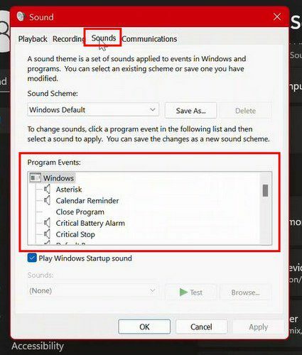 Suara Sistem Windows 11