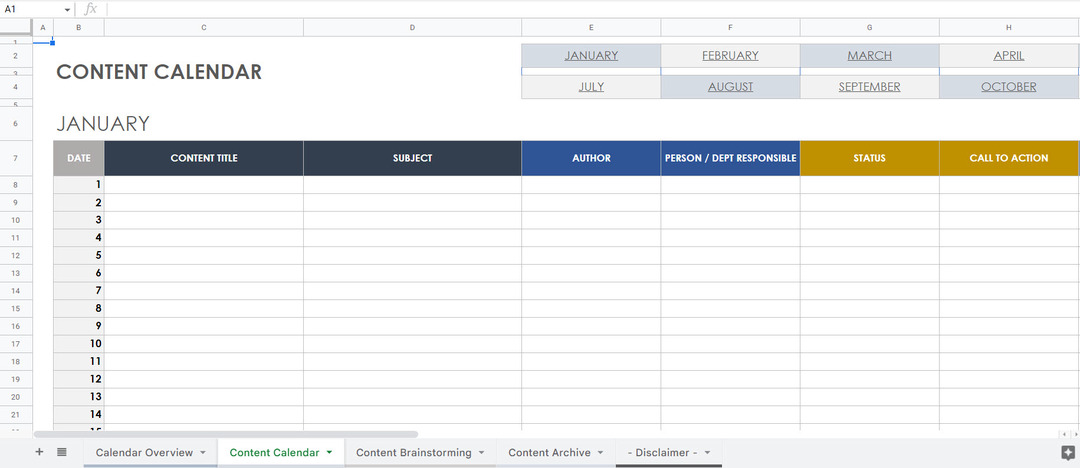 Eine vertrauenswürdige Social-Media-Kalendervorlage von Smartsheet