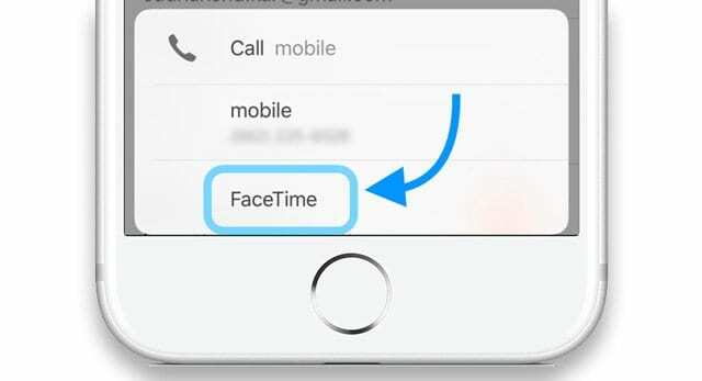 Kontakti App Opcije poziva iOS iPhone