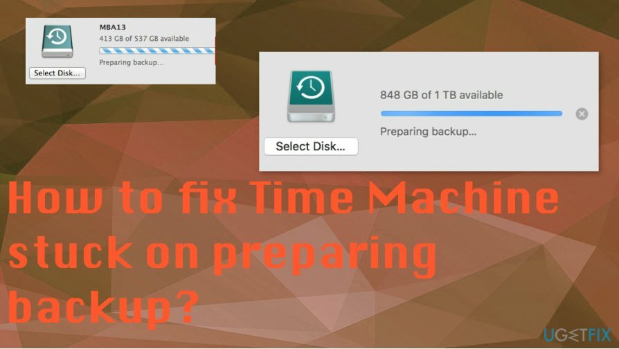 Come riparare Time Machine bloccato durante la preparazione del backup