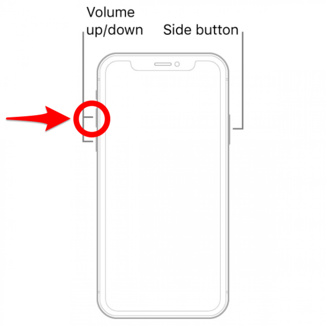 Premi il pulsante di aumento del volume e rilascialo rapidamente - riavvia con forza iphone x