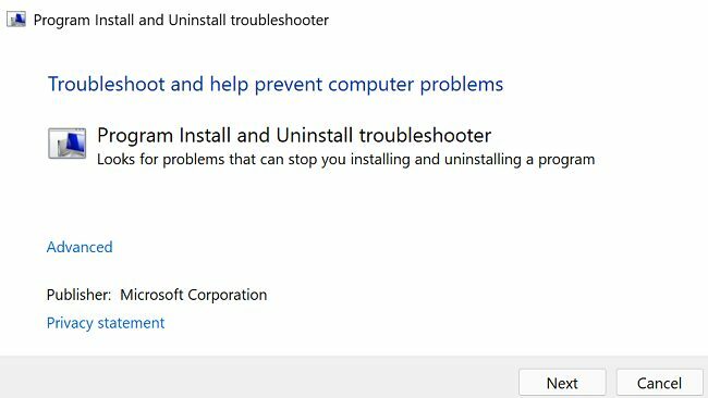 Windows-Program-Install-and-Uninstall-risoluzione dei problemi