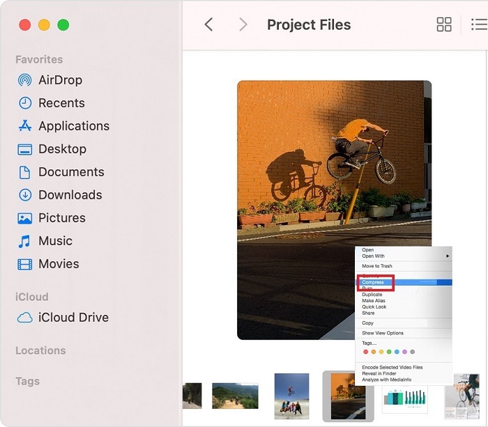 Mac Finder- תוכנת דחיסת וידאו בחינם עבור Mac