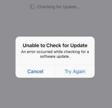 שגיאות בעדכון iOS 12