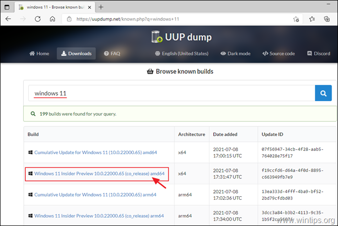 Изтеглете windows 11 uup dump