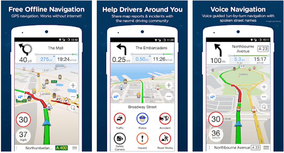 La mejor alternativa de mapas de Google: Navmii