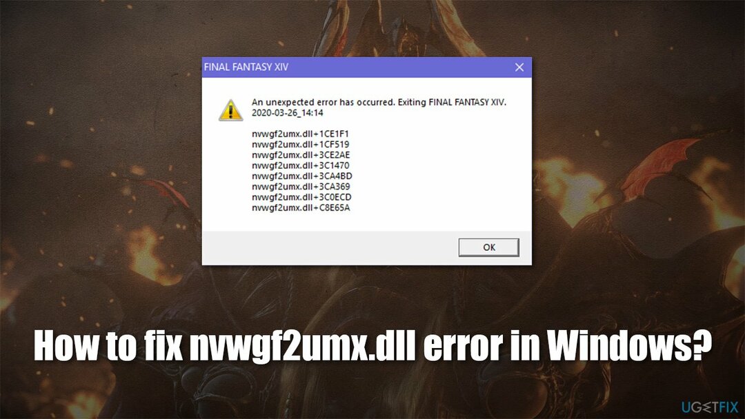 Ako opraviť chybu nvwgf2umx.dll v systéme Windows?