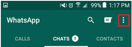 WhatsApp 3-Punkt-Menü