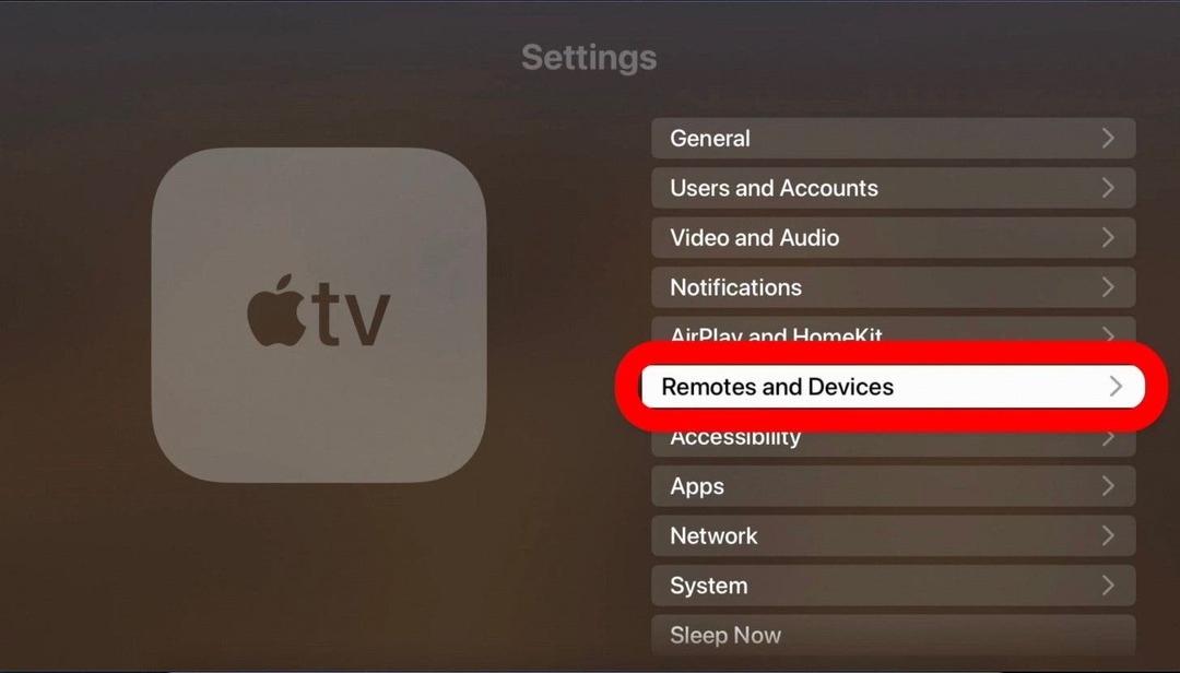 изменить удаленные настройки Apple TV