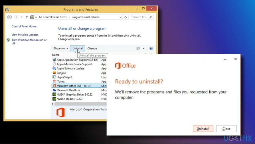 Desinstalar o Microsoft Office