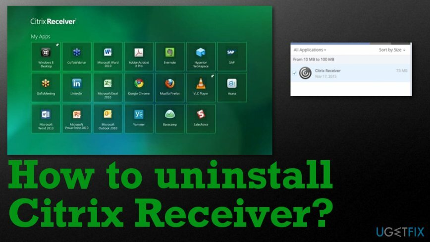 Odinstalace Citrix Receiver 