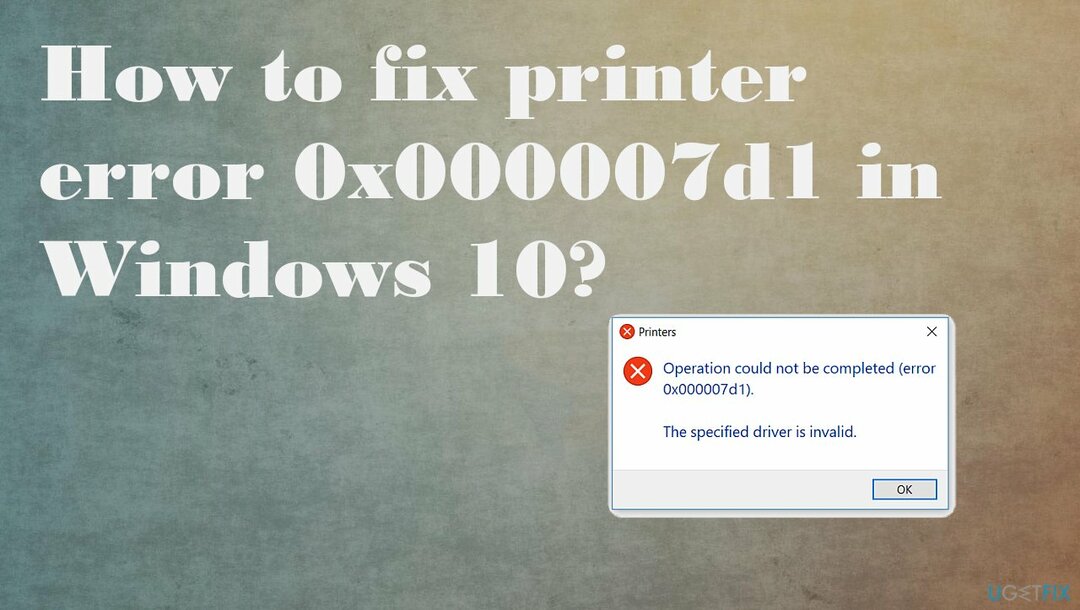 Ошибка принтера 0x000007d1