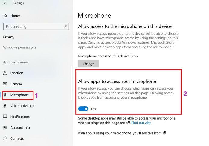 Apps toegang geven tot je microfoon 