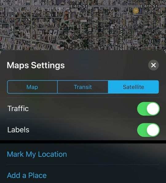 apple maps donkere modus genaamd nachtmodus