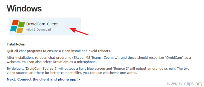Telefoon gebruiken als webcam op Windows 10