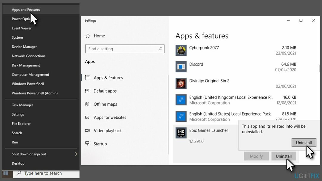 Deinstallieren Sie Epic Games Launcher