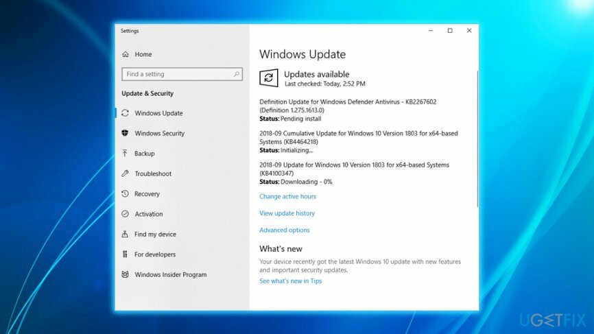 Buscar actualizaciones de Windows