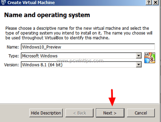 instalirati Windows 10 VM