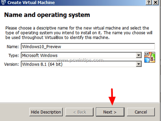 instal Windows 10 VM