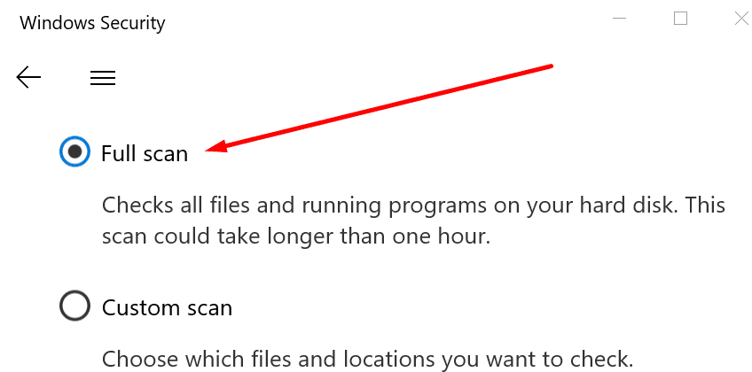 Windows-beveiliging volledige scan