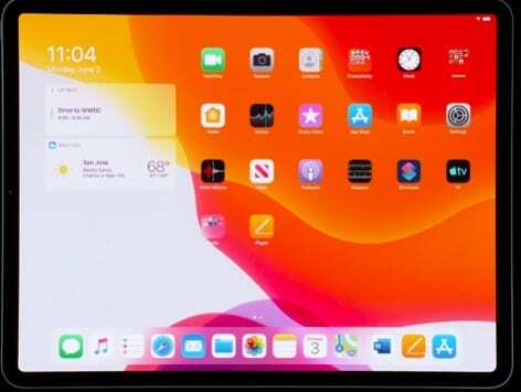 iPadOS sākuma ekrāna logrīki