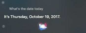 Trouver la date via MacBook Siri