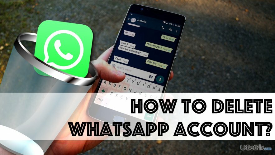 Poista WhatsApp-tili ja sovellus