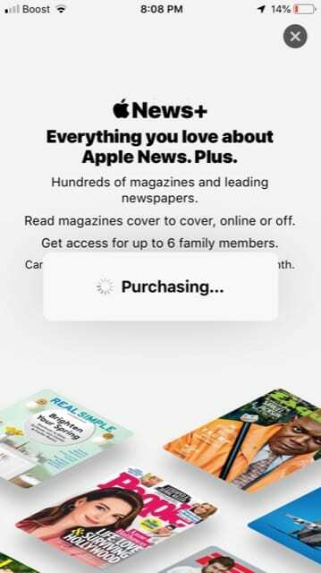 Apple News Plus jäi ostmisel kinni, parandage