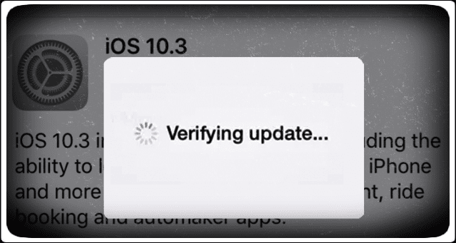 Произошла ошибка при установке iOS 10.3, как исправить