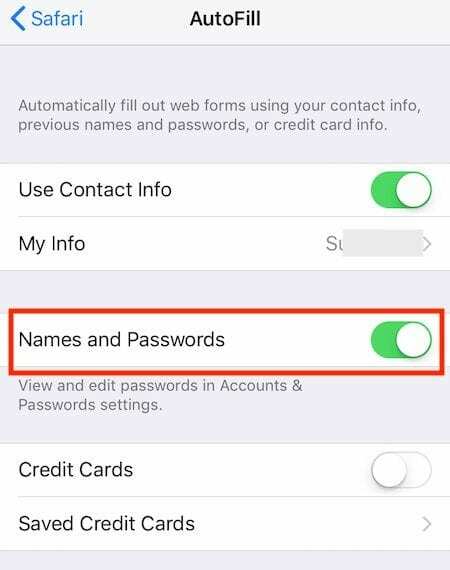 รหัสผ่าน Safari หายไปบน iPhone วิธีแก้ไข