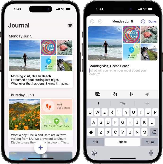 iOS 17 – Journal-App