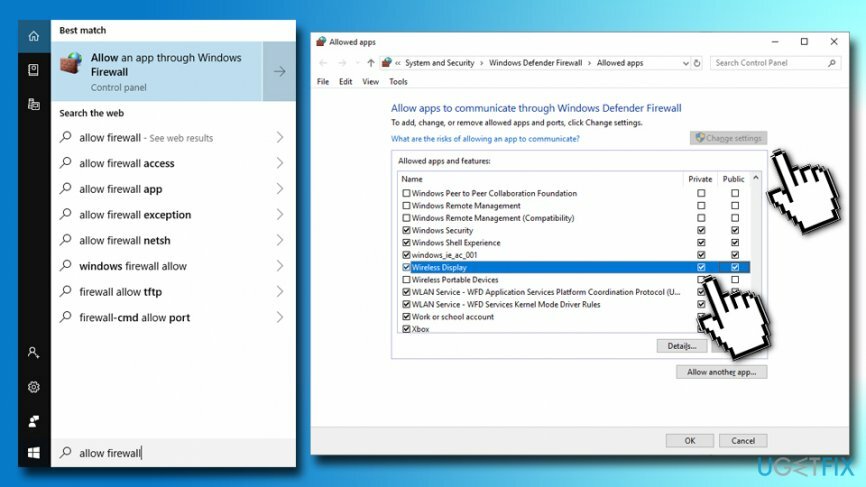 Izinkan Tampilan Nirkabel melalui Firewall