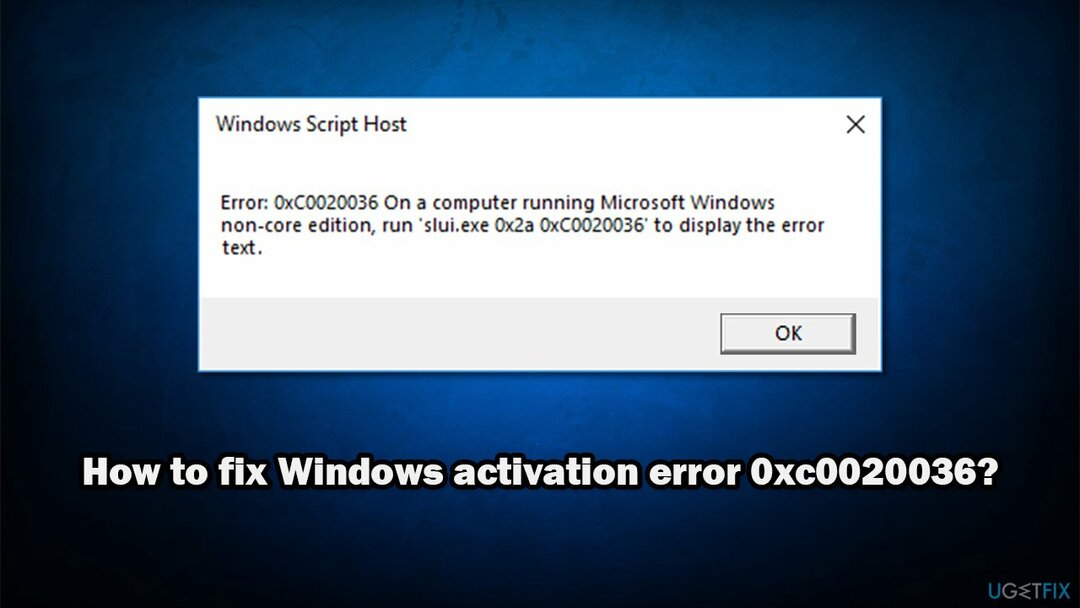 Come correggere l'errore di attivazione di Windows 0xc0020036?