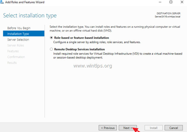 dodajte funkcijo varnostnega kopiranja strežnika Windows - strežnik 2016