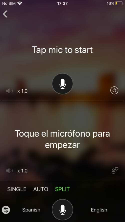 Mikrofonoversettelse i Microsoft Translator