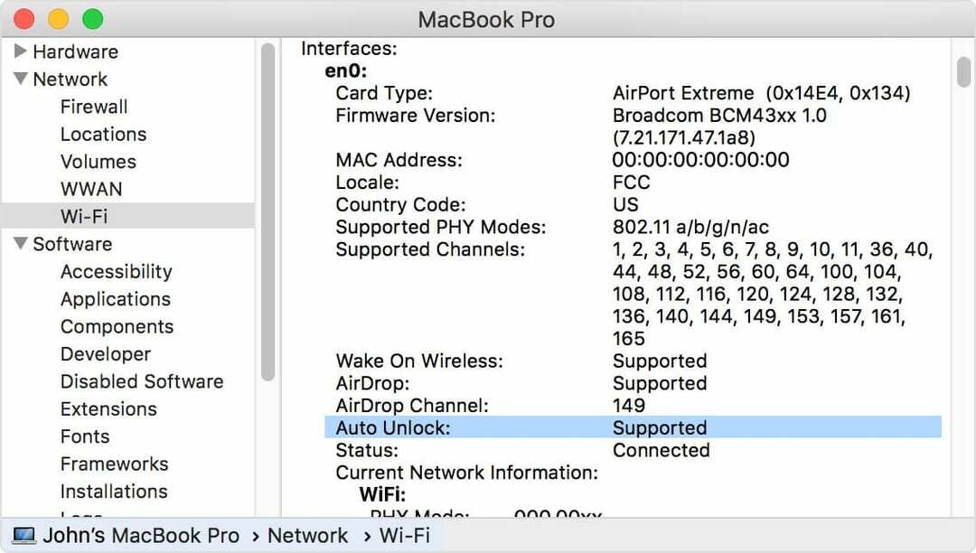 Atbalstīta MacBook Pro automātiskā atbloķēšana