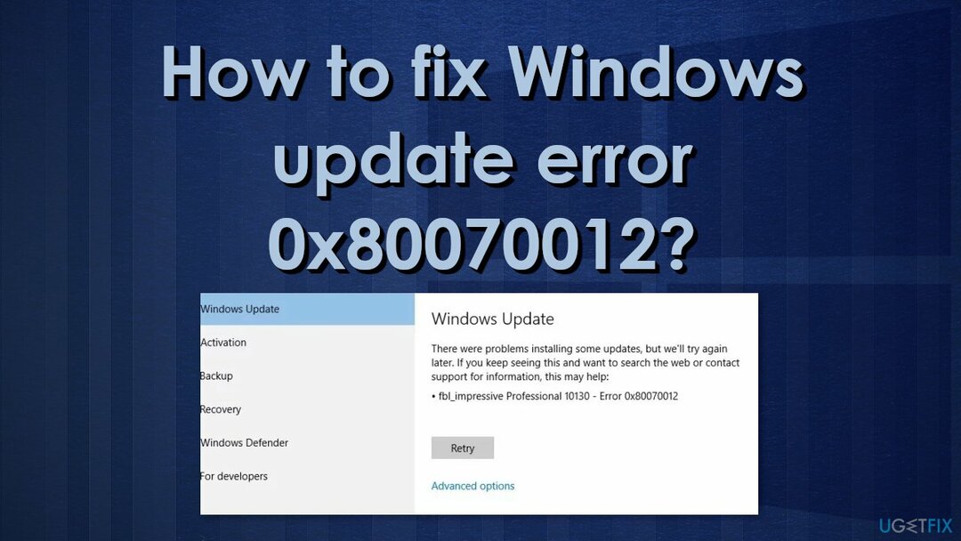 Hoe Windows-updatefout 0x80070012 op te lossen?