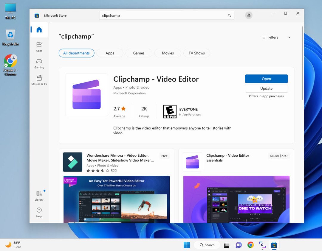 Obțineți Clipchamp din magazinul Microsoft