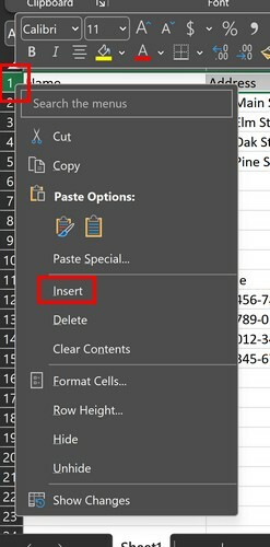 Intercambiar columnas en Excel