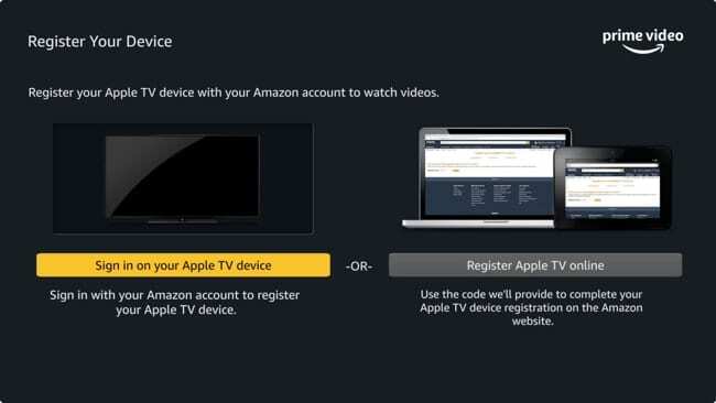 Apple TV'yi Amazon Prime ile kaydettirin