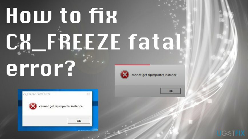 CX_FREEZE ფატალური შეცდომის გამოსწორება